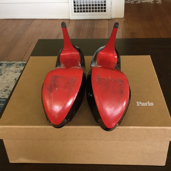 Christian Louboutin Lady Peep Patent Black - Picture 3 of 6